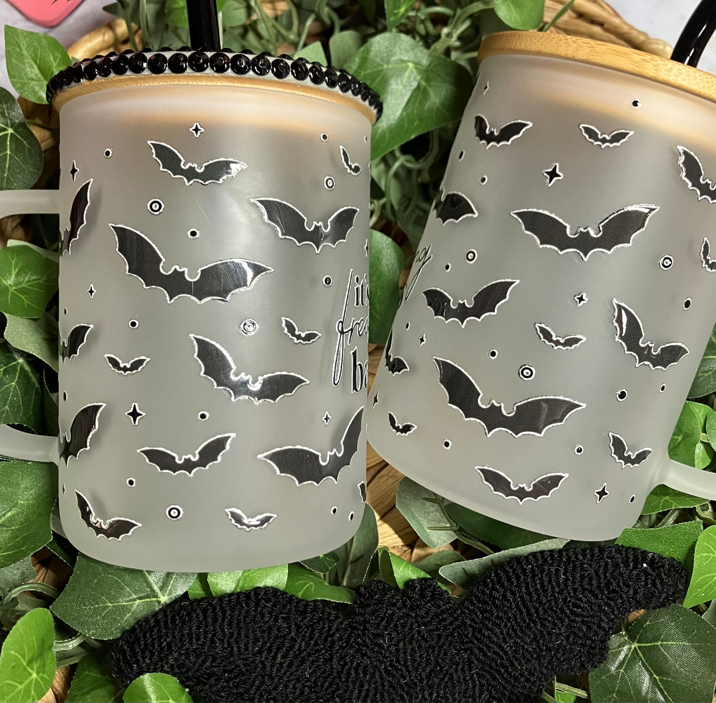 It's Freaking Bats Frosted Mugs