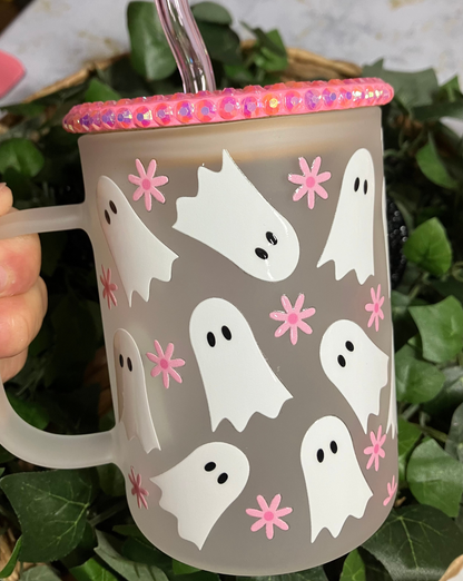 Pink Ghostie Frosted Mugs