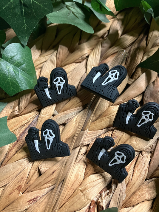 Ghostface Straw Toppers