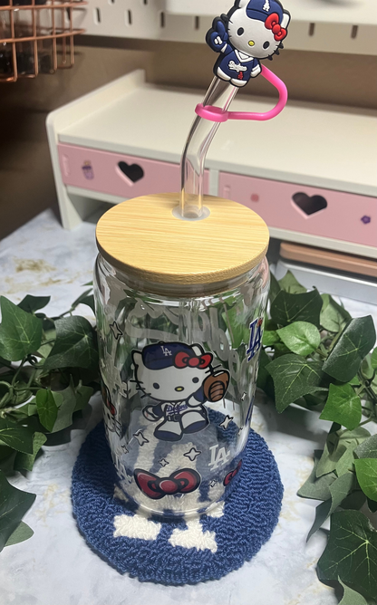 LA Kitty 16oz Glass Cups