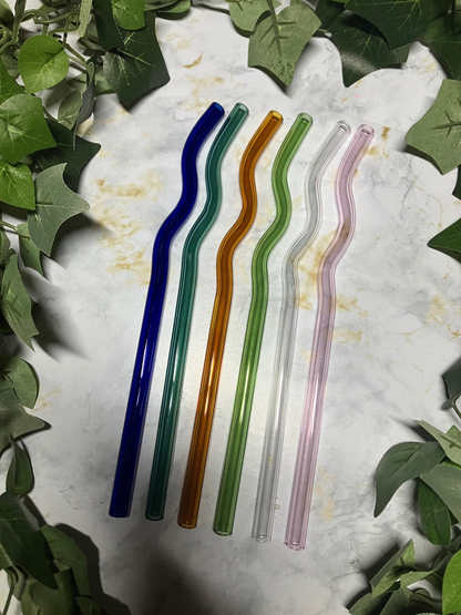 Wavy Glass Straws