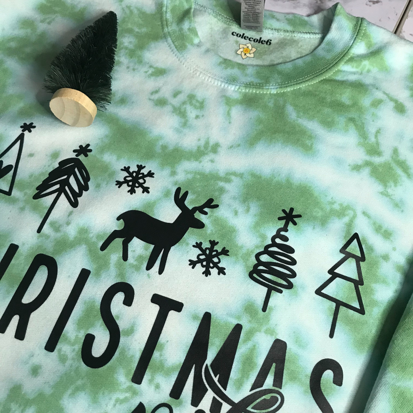 Tie Dye Christmas Vibes Crewnecks