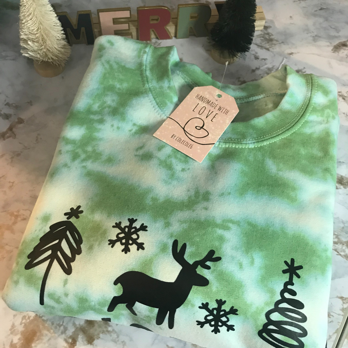 Tie Dye Christmas Vibes Crewnecks